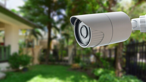An image of an outside security camera